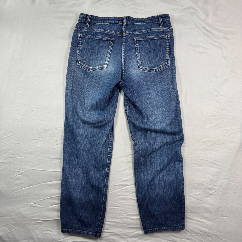 Eileen Fisher Womens Blue Straight Leg Medium Wash Denim Jeans Size 8 Classic - Picture 2 of 7